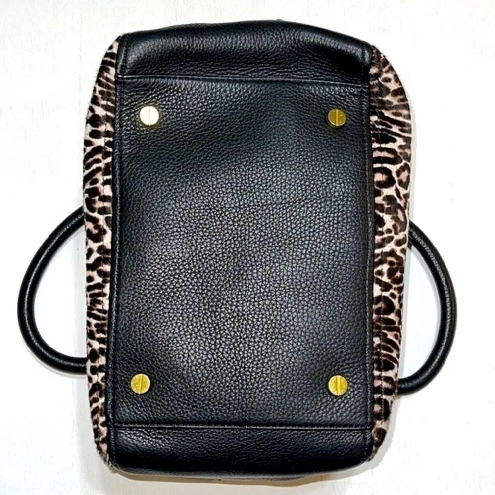 NWOT J. Crew Bienniel Medium Satchel Calf Hair Leopard